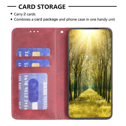 Rhombus Texture Magnetic Leather Phone Case, For Samsung Galaxy S25 Edge 5G, For Samsung Galaxy S25 5G, For Samsung Galaxy S25+ 5G, For Samsung Galaxy S25 Ultra 5G, For Samsung Galaxy S24 FE 5G