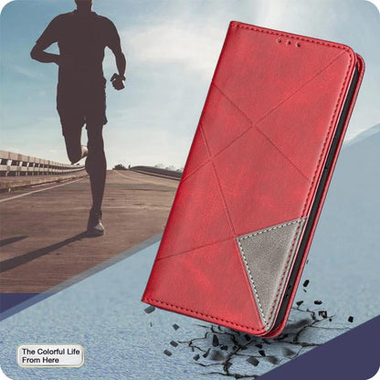 Rhombus Texture Magnetic Leather Phone Case, For Samsung Galaxy S25 Edge 5G, For Samsung Galaxy S25 5G, For Samsung Galaxy S25+ 5G, For Samsung Galaxy S25 Ultra 5G, For Samsung Galaxy S24 FE 5G