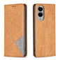 Rhombus Texture Magnetic Leather Phone Case, For Samsung Galaxy S25 Edge 5G, For Samsung Galaxy S25 5G, For Samsung Galaxy S25+ 5G, For Samsung Galaxy S25 Ultra 5G, For Samsung Galaxy S24 FE 5G
