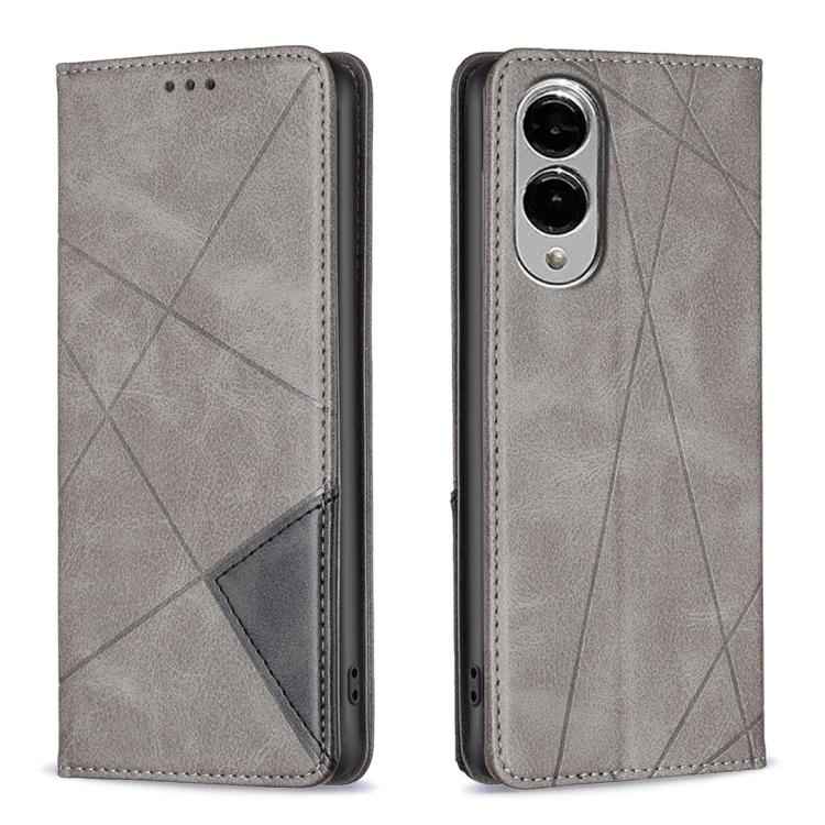 Rhombus Texture Magnetic Leather Phone Case, For Samsung Galaxy S25 Edge 5G, For Samsung Galaxy S25 5G, For Samsung Galaxy S25+ 5G, For Samsung Galaxy S25 Ultra 5G, For Samsung Galaxy S24 FE 5G