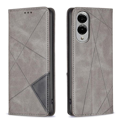 Rhombus Texture Magnetic Leather Phone Case, For Samsung Galaxy S25 Edge 5G, For Samsung Galaxy S25 5G, For Samsung Galaxy S25+ 5G, For Samsung Galaxy S25 Ultra 5G, For Samsung Galaxy S24 FE 5G