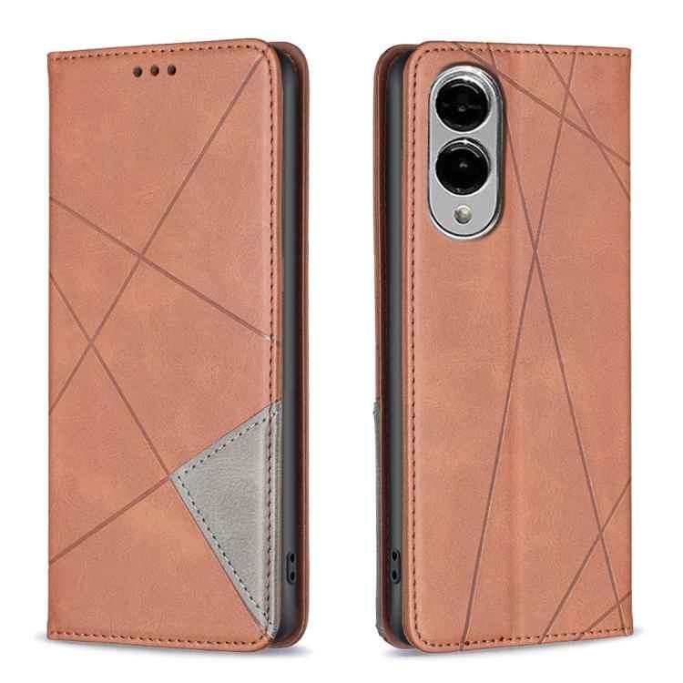 Rhombus Texture Magnetic Leather Phone Case, For Samsung Galaxy S25 Edge 5G, For Samsung Galaxy S25 5G, For Samsung Galaxy S25+ 5G, For Samsung Galaxy S25 Ultra 5G, For Samsung Galaxy S24 FE 5G