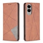 Rhombus Texture Magnetic Leather Phone Case, For Samsung Galaxy S25 Edge 5G, For Samsung Galaxy S25 5G, For Samsung Galaxy S25+ 5G, For Samsung Galaxy S25 Ultra 5G, For Samsung Galaxy S24 FE 5G