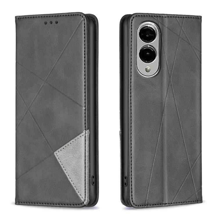 Rhombus Texture Magnetic Leather Phone Case, For Samsung Galaxy S25 Edge 5G, For Samsung Galaxy S25 5G, For Samsung Galaxy S25+ 5G, For Samsung Galaxy S25 Ultra 5G, For Samsung Galaxy S24 FE 5G