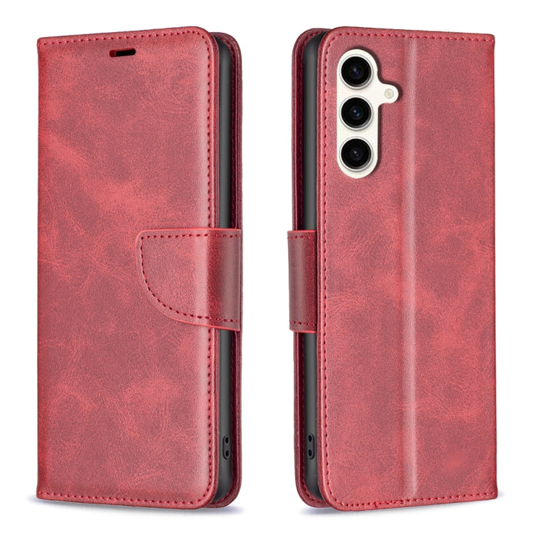Lambskin Texture Pure Color Flip Leather Phone Case, For Samsung Galaxy S25 Edge 5G, For Samsung Galaxy S25 5G, For Samsung Galaxy S25+ 5G, For Samsung Galaxy S25 Ultra 5G, For Samsung Galaxy S24 FE 5G