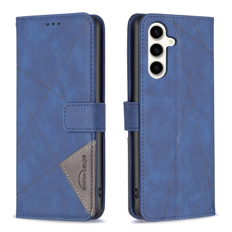 Magnetic Buckle Rhombus Texture Leather Phone Case, For Samsung Galaxy S25 Ultra 5G, For Samsung Galaxy S24 FE 5G