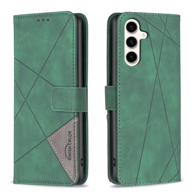 Magnetic Buckle Rhombus Texture Leather Phone Case, For Samsung Galaxy S25 Ultra 5G, For Samsung Galaxy S24 FE 5G