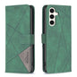 Magnetic Buckle Rhombus Texture Leather Phone Case, For Samsung Galaxy S25 Ultra 5G, For Samsung Galaxy S24 FE 5G
