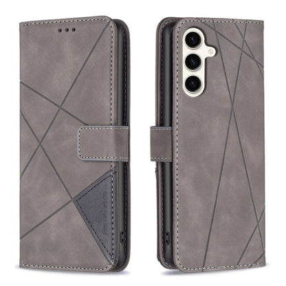 Magnetic Buckle Rhombus Texture Leather Phone Case, For Samsung Galaxy S25 Ultra 5G, For Samsung Galaxy S24 FE 5G