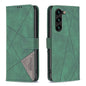 Magnetic Buckle Rhombus Texture Leather Phone Case, For Galaxy S27+ 5G, For Galaxy S26 FE 5G, For Samsung Galaxy S26 Ultra 5G, For Samsung Galaxy S26 5G, For Samsung Galaxy S25 FE 5G, For Samsung Galaxy S25 Edge 5G, For Samsung Galaxy S25 5G           ...