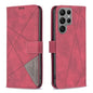 Magnetic Buckle Rhombus Texture Leather Phone Case, For Samsung Galaxy S25 Ultra 5G, For Samsung Galaxy S24 FE 5G