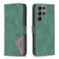 Magnetic Buckle Rhombus Texture Leather Phone Case, For Samsung Galaxy S25 Ultra 5G, For Samsung Galaxy S24 FE 5G