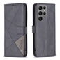Magnetic Buckle Rhombus Texture Leather Phone Case, For Samsung Galaxy S25 Ultra 5G, For Samsung Galaxy S24 FE 5G