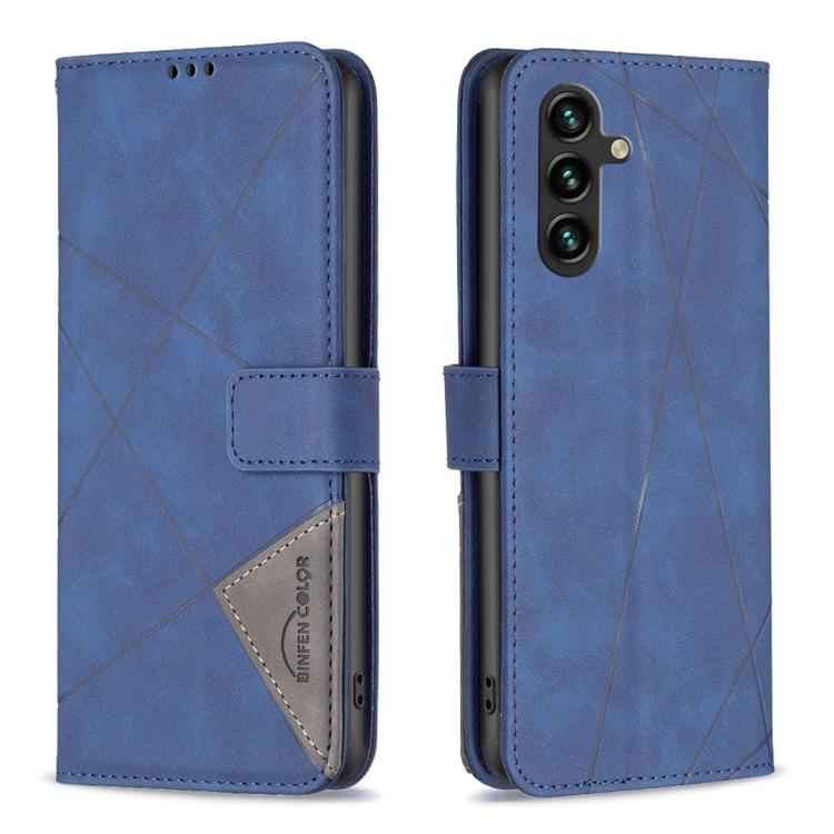 Magnetic Buckle Rhombus Texture Leather Phone Case, For Samsung Galaxy S26 Ultra 5G, For Samsung Galaxy S26 5G, For Samsung Galaxy S25 FE 5G, For Samsung Galaxy S25 Edge 5G, For Samsung Galaxy S25 5G, For Samsung Galaxy S25+ 5G                         ...