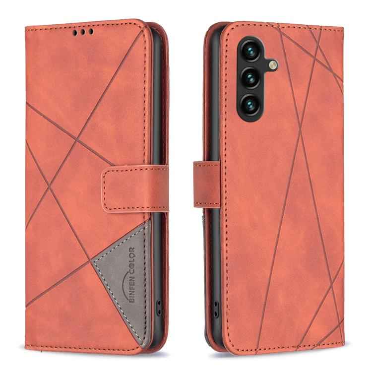 Magnetic Buckle Rhombus Texture Leather Phone Case, For Samsung Galaxy S26 Ultra 5G, For Samsung Galaxy S26 5G, For Samsung Galaxy S25 FE 5G, For Samsung Galaxy S25 Edge 5G, For Samsung Galaxy S25 5G, For Samsung Galaxy S25+ 5G                         ...