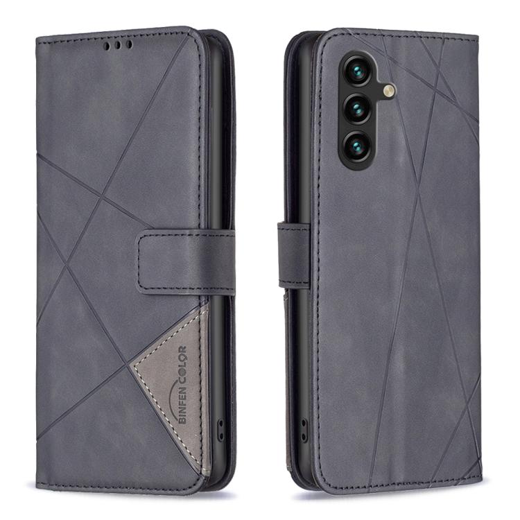 Magnetic Buckle Rhombus Texture Leather Phone Case, For Samsung Galaxy S26 Ultra 5G, For Samsung Galaxy S26 5G, For Samsung Galaxy S25 FE 5G, For Samsung Galaxy S25 Edge 5G, For Samsung Galaxy S25 5G, For Samsung Galaxy S25+ 5G                         ...