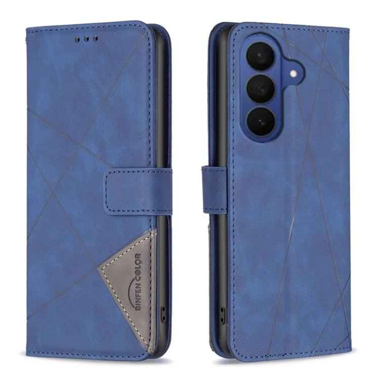 Magnetic Buckle Rhombus Texture Leather Phone Case, For Samsung Galaxy S26 Ultra 5G, For Samsung Galaxy S26 5G, For Samsung Galaxy S25 FE 5G, For Samsung Galaxy S25 Edge 5G, For Samsung Galaxy S25 5G, For Samsung Galaxy S25+ 5G                         ...