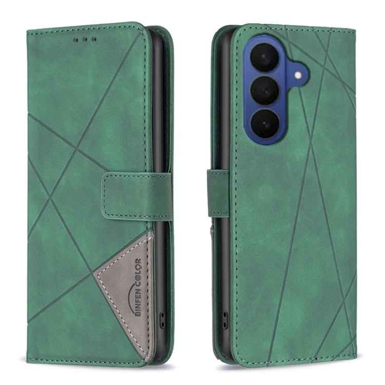 Magnetic Buckle Rhombus Texture Leather Phone Case, For Samsung Galaxy S26 Ultra 5G, For Samsung Galaxy S26 5G, For Samsung Galaxy S25 FE 5G, For Samsung Galaxy S25 Edge 5G, For Samsung Galaxy S25 5G, For Samsung Galaxy S25+ 5G                         ...