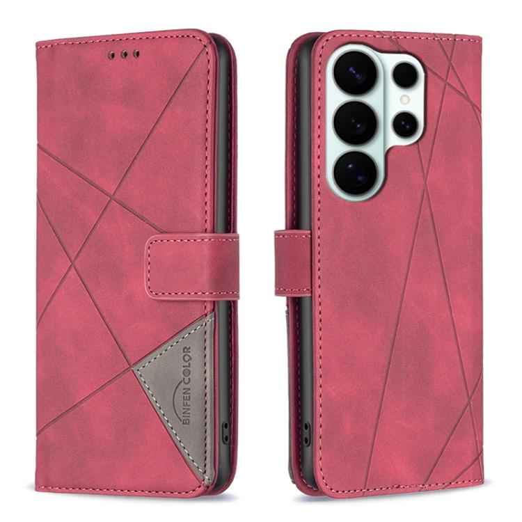 Magnetic Buckle Rhombus Texture Leather Phone Case, For Samsung Galaxy S26 Ultra 5G, For Samsung Galaxy S26 5G, For Samsung Galaxy S25 FE 5G, For Samsung Galaxy S25 Edge 5G, For Samsung Galaxy S25 5G, For Samsung Galaxy S25+ 5G                         ...