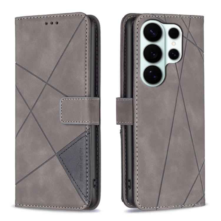 Magnetic Buckle Rhombus Texture Leather Phone Case, For Samsung Galaxy S26 Ultra 5G, For Samsung Galaxy S26 5G, For Samsung Galaxy S25 FE 5G, For Samsung Galaxy S25 Edge 5G, For Samsung Galaxy S25 5G, For Samsung Galaxy S25+ 5G                         ...