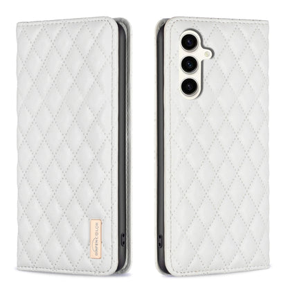 Diamond Lattice Magnetic Leather Flip Phone Case, For Galaxy S27+ 5G, For Galaxy S26 FE 5G, For Samsung Galaxy S25 5G, For Samsung Galaxy S25+ 5G, For Samsung Galaxy S25 Ultra 5G, For Samsung Galaxy S24 FE 5G