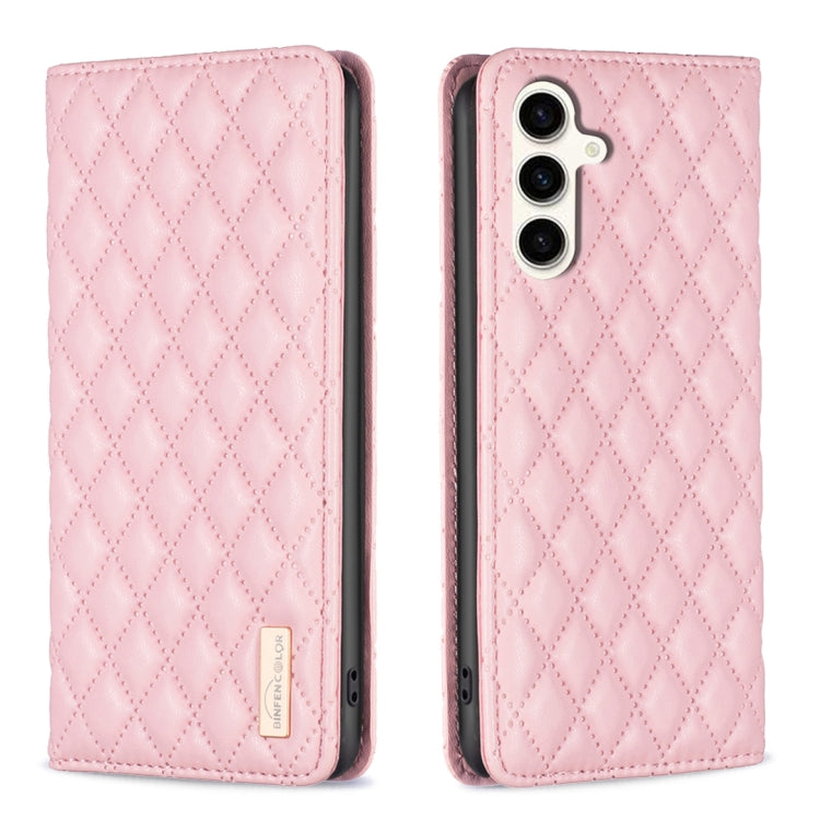 Diamond Lattice Magnetic Leather Flip Phone Case, For Samsung Galaxy S25 5G, For Samsung Galaxy S25+ 5G, For Samsung Galaxy S25 Ultra 5G, For Samsung Galaxy S24 FE 5G