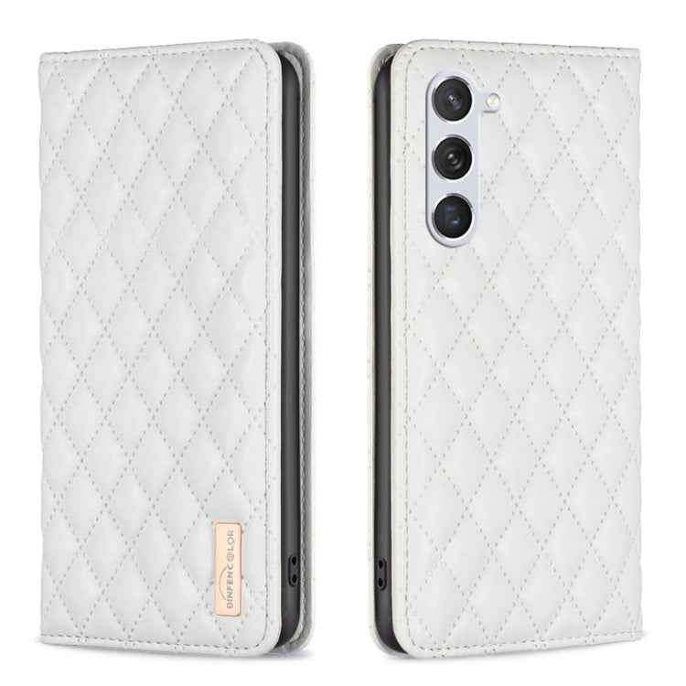 Diamond Lattice Magnetic Leather Flip Phone Case, For Samsung Galaxy S25 5G, For Samsung Galaxy S25+ 5G, For Samsung Galaxy S25 Ultra 5G, For Samsung Galaxy S24 FE 5G