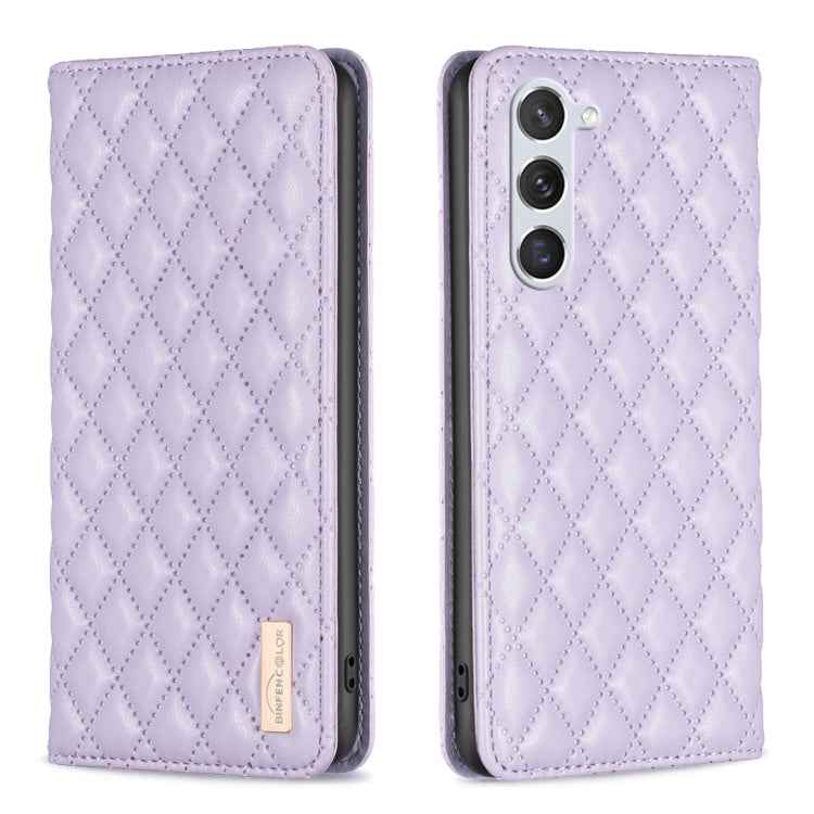 Diamond Lattice Magnetic Leather Flip Phone Case, For Samsung Galaxy S25 5G, For Samsung Galaxy S25+ 5G, For Samsung Galaxy S25 Ultra 5G, For Samsung Galaxy S24 FE 5G