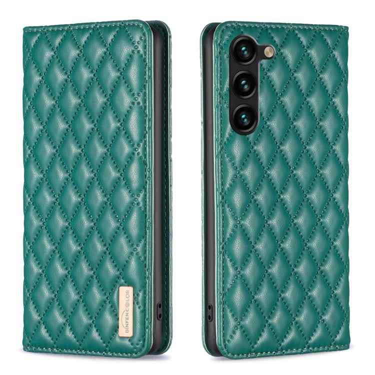 Diamond Lattice Magnetic Leather Flip Phone Case, For Samsung Galaxy S25 5G, For Samsung Galaxy S25+ 5G, For Samsung Galaxy S25 Ultra 5G, For Samsung Galaxy S24 FE 5G