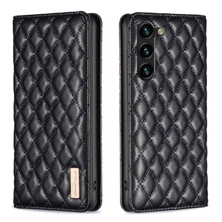 Diamond Lattice Magnetic Leather Flip Phone Case, For Samsung Galaxy S25 5G, For Samsung Galaxy S25+ 5G, For Samsung Galaxy S25 Ultra 5G, For Samsung Galaxy S24 FE 5G