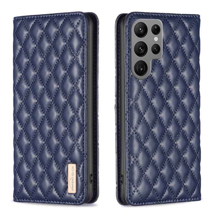 Diamond Lattice Magnetic Leather Flip Phone Case, For Samsung Galaxy S25 5G, For Samsung Galaxy S25+ 5G, For Samsung Galaxy S25 Ultra 5G, For Samsung Galaxy S24 FE 5G