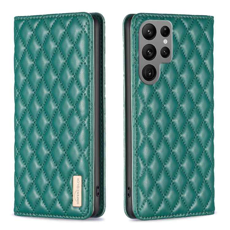 Diamond Lattice Magnetic Leather Flip Phone Case, For Samsung Galaxy S25 5G, For Samsung Galaxy S25+ 5G, For Samsung Galaxy S25 Ultra 5G, For Samsung Galaxy S24 FE 5G