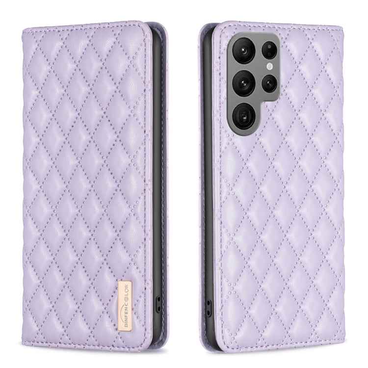 Diamond Lattice Magnetic Leather Flip Phone Case, For Samsung Galaxy S25 5G, For Samsung Galaxy S25+ 5G, For Samsung Galaxy S25 Ultra 5G, For Samsung Galaxy S24 FE 5G