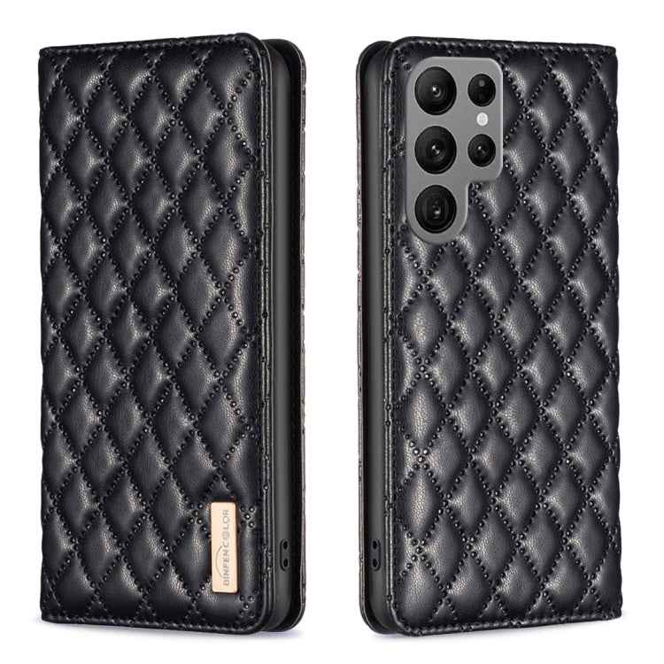 Diamond Lattice Magnetic Leather Flip Phone Case, For Samsung Galaxy S25 5G, For Samsung Galaxy S25+ 5G, For Samsung Galaxy S25 Ultra 5G, For Samsung Galaxy S24 FE 5G