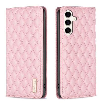 Diamond Lattice Magnetic Leather Flip Phone Case, For Galaxy S27+ 5G, For Galaxy S26 FE 5G, For Samsung Galaxy S25 5G, For Samsung Galaxy S25+ 5G, For Samsung Galaxy S25 Ultra 5G, For Samsung Galaxy S24 FE 5G