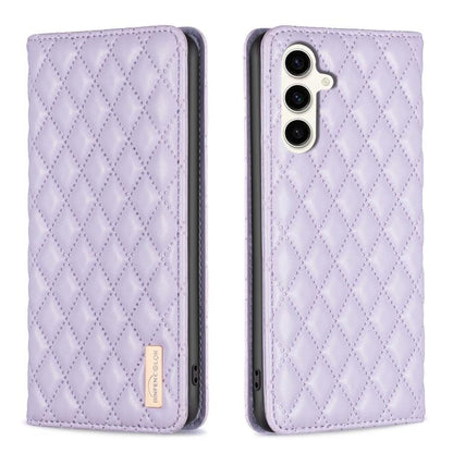 Diamond Lattice Magnetic Leather Flip Phone Case, For Galaxy S27+ 5G, For Galaxy S26 FE 5G, For Samsung Galaxy S25 5G, For Samsung Galaxy S25+ 5G, For Samsung Galaxy S25 Ultra 5G, For Samsung Galaxy S24 FE 5G
