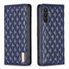 Diamond Lattice Magnetic Leather Flip Phone Case, For Galaxy S27+ 5G, For Galaxy S26 FE 5G, For Samsung Galaxy S25 5G, For Samsung Galaxy S25+ 5G, For Samsung Galaxy S25 Ultra 5G, For Samsung Galaxy S24 FE 5G