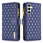 Diamond Lattice Zipper Wallet Leather Flip Phone Case, For Galaxy S27+ 5G, For Galaxy S26 FE 5G, For Samsung Galaxy S25 5G, For Samsung Galaxy S25+ 5G, For Samsung Galaxy S25 Ultra 5G, For Samsung Galaxy S24 FE 5G