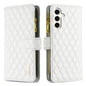 Diamond Lattice Zipper Wallet Leather Flip Phone Case, For Galaxy S27+ 5G, For Galaxy S26 FE 5G, For Samsung Galaxy S25 5G, For Samsung Galaxy S25+ 5G, For Samsung Galaxy S25 Ultra 5G, For Samsung Galaxy S24 FE 5G