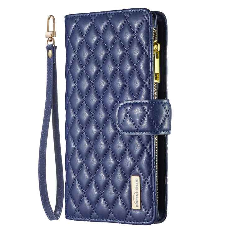 Diamond Lattice Zipper Wallet Leather Flip Phone Case, For Samsung Galaxy S25 5G, For Samsung Galaxy S25+ 5G, For Samsung Galaxy S25 Ultra 5G, For Samsung Galaxy S24 FE 5G
