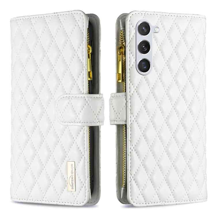 Diamond Lattice Zipper Wallet Leather Flip Phone Case, For Samsung Galaxy S25 5G, For Samsung Galaxy S25+ 5G, For Samsung Galaxy S25 Ultra 5G, For Samsung Galaxy S24 FE 5G
