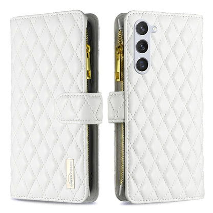 Diamond Lattice Zipper Wallet Leather Flip Phone Case, For Galaxy S27+ 5G, For Galaxy S26 FE 5G, For Samsung Galaxy S25 5G, For Samsung Galaxy S25+ 5G, For Samsung Galaxy S25 Ultra 5G, For Samsung Galaxy S24 FE 5G