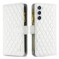 Diamond Lattice Zipper Wallet Leather Flip Phone Case, For Galaxy S27+ 5G, For Galaxy S26 FE 5G, For Samsung Galaxy S25 5G, For Samsung Galaxy S25+ 5G, For Samsung Galaxy S25 Ultra 5G, For Samsung Galaxy S24 FE 5G