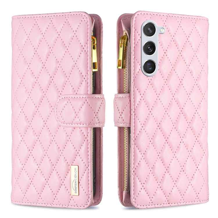 Diamond Lattice Zipper Wallet Leather Flip Phone Case, For Samsung Galaxy S25 5G, For Samsung Galaxy S25+ 5G, For Samsung Galaxy S25 Ultra 5G, For Samsung Galaxy S24 FE 5G