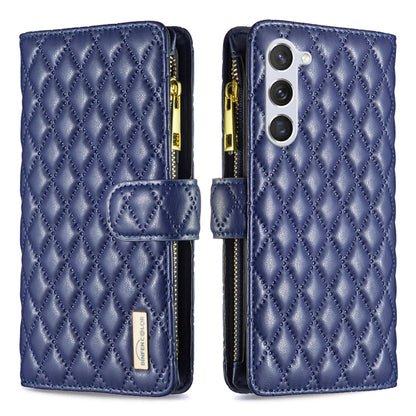 Diamond Lattice Zipper Wallet Leather Flip Phone Case, For Galaxy S27+ 5G, For Galaxy S26 FE 5G, For Samsung Galaxy S25 5G, For Samsung Galaxy S25+ 5G, For Samsung Galaxy S25 Ultra 5G, For Samsung Galaxy S24 FE 5G