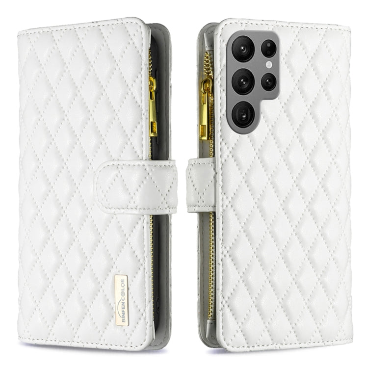 Diamond Lattice Zipper Wallet Leather Flip Phone Case, For Galaxy S27+ 5G, For Galaxy S26 FE 5G, For Samsung Galaxy S25 5G, For Samsung Galaxy S25+ 5G, For Samsung Galaxy S25 Ultra 5G, For Samsung Galaxy S24 FE 5G