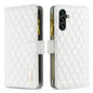Diamond Lattice Zipper Wallet Leather Flip Phone Case, For Galaxy S27+ 5G, For Galaxy S26 FE 5G, For Samsung Galaxy S25 5G, For Samsung Galaxy S25+ 5G, For Samsung Galaxy S25 Ultra 5G, For Samsung Galaxy S24 FE 5G