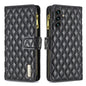 Diamond Lattice Zipper Wallet Leather Flip Phone Case, For Galaxy S27+ 5G, For Galaxy S26 FE 5G, For Samsung Galaxy S25 5G, For Samsung Galaxy S25+ 5G, For Samsung Galaxy S25 Ultra 5G, For Samsung Galaxy S24 FE 5G