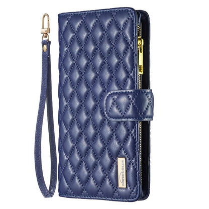 Diamond Lattice Zipper Wallet Leather Flip Phone Case, For Galaxy S27+ 5G, For Galaxy S26 FE 5G, For Samsung Galaxy S25 5G, For Samsung Galaxy S25+ 5G, For Samsung Galaxy S25 Ultra 5G, For Samsung Galaxy S24 FE 5G