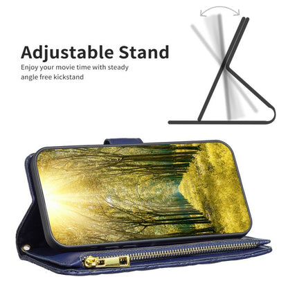 Diamond Lattice Zipper Wallet Leather Flip Phone Case, For Galaxy S27+ 5G, For Galaxy S26 FE 5G, For Samsung Galaxy S25 5G, For Samsung Galaxy S25+ 5G, For Samsung Galaxy S25 Ultra 5G, For Samsung Galaxy S24 FE 5G